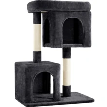 Butterslay 1PC Modern Cat Tree Cat Tower Cat House With Scratching Posts For Small Medium Cats - màu đen - Xem 10