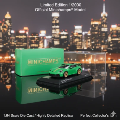  MINICHAMPS 1/64 保时捷 911 (992) GT3 2021 合金模型车 多色带展示盒