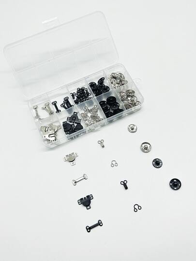 50pcs/Set Invisible Snap Buttons, 3 Styles Hidden Snaps, Clothing Accessories Suitable For Pants, Lingerie, Dresses