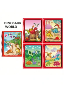 圣诞装饰魔法水彩画书，蒙特梭利玩具，可重复使用的涂色魔法水彩画书，益智玩具书（所有配件颜色和款式随机），办公，学校，绘画，学生，马克笔，文具，男孩，女孩，学习用品，水彩颜料，男孩玩具，儿童玩具，幼儿园玩具，返校季 - 彩色 - 查看 17