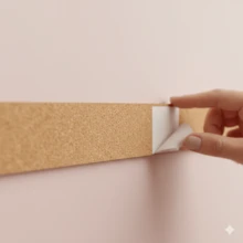 1 Stück 100 cm Pinnwand Streifen - Geeignet für wandmontierte Korkwand - Rahmenlose Pinnwand - Mit Klebstoff Rückseite - Verwendbar für Büro, Schule, Zuhause - Notizen, Fotos - 0.98 Inch Breite, 39.37 Inch Länge - Mehrfarbig - Übersicht 3