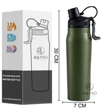 Garrafa Térmica 700ml Inox Parede Dupla Á Qualidade Premium - Verde - Visão 8