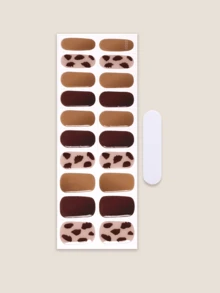 20 tiras de uñas de gel semi-curadas, de calidad de salón, de larga duración, fáciles de aplicar y retirar, requieren curado con lámpara UV - Multicolor - Ver 3