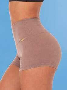 Women's Smooth Midi Shaping Shorts By Tarelles - Chocolate Brown - View 2