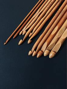 Bamboo Crochet Hook Set, Wool Knitting Bamboo Crochet Hooks, Thick Crochet Hooks For Rug Making - Carbonized Crochet Hook - View 1