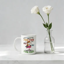 Funny Unicorn Quote Mug, 11oz Ceramic Coffee Mug, Adult Humor Gift - White - View 2