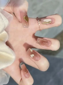 Semi Cured Gel Nail Strips, 20Pcs Long Lasting Salon Quality Wraps, Easy Apply & Remove Gel Nail Stickers With UV Light - Multicolor - View 5