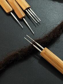 4pcs Braiding Crochet Hooks Set, 0.5mm Single-Ended + 0.75mm Single & Double-Ended - Carbide-tipped Hooks - View 6