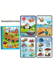 圣诞装饰魔法水彩画书，蒙特梭利玩具，可重复使用的涂色魔法水彩画书，益智玩具书（所有配件颜色和款式随机），办公，学校，绘画，学生，马克笔，文具，男孩，女孩，学习用品，水彩颜料，男孩玩具，儿童玩具，幼儿园玩具，返校季 - 彩色 - 查看 12