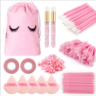 260支一次性睫毛刷套装，微型唇刷睫毛膏涂抹器，适用于眉毛、睫毛嫁接卸妆等。