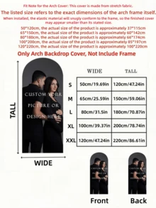 Customizable Arch Background With Arch Frame - Customizable Text/Graphics, Flexible Arch Doorway Suitable For Birthday, Wedding, Party - Durable Polyester Fabric, Easy Installation, Multiple Arch Sizes For Indoor And Outdoor Use - Multicolor - View 3