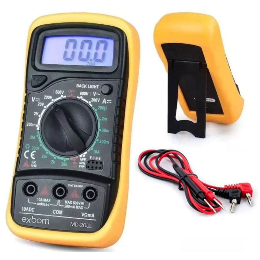 Digital Multimeter With Backlight, Beep, Battery, And Test Probe MD-200L - 200公升 - 查看 1