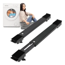 Reinforced Wheeled Appliance Rack - Adjustable For Refrigerators, Stoves, And Washing Machines - Up To 200kg - Black - View 3