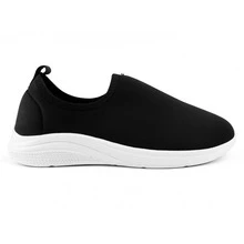 Women Wedge Sneakers - 黑與白 - 查看 3