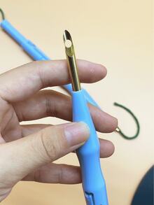 4 Adjustable Blue Embroidery Punch Needle With 3.5mm Needle Tip, 18.5cm/7.28 Inch Length, Suitable For Punch Embroidery, Rug Hooking, DIY Handcraft Projects - Puncture Needle - View 5