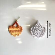 波西米亚风浪漫花卉粘土模具套装，高精度软陶陶瓷模具，手工工具，适合DIY粘土首饰 - 白色 - 查看 10