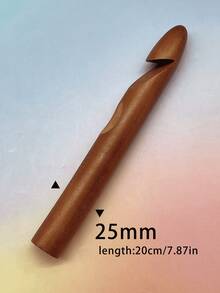 大号碳化竹钩针，15mm/20mm/25mm可选 | 圆柱形手柄粗线钩针，适用于粗线、猫尾线 | 专业地毯钩针，用于制作地毯、垫子、壁挂、枕头、毯子、靠垫、门垫等。 - 大號圓珠 - 查看 7
