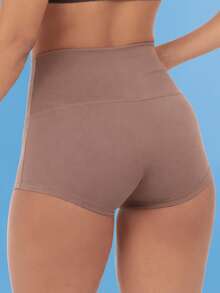 Women's Smooth Midi Shaping Shorts By Tarelles - Chocolate Brown - View 3