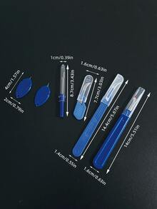 6件套蓝色缝纫拆线器套装，包含线剪、穿线器和剪刀 - 必备DIY缝纫工艺工具，快速拆线，缝纫配件，家居必需品，生日和节日礼物 - 藍色拆線器套裝 - 查看 6