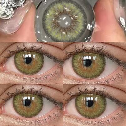 UYAAI 1 Pair 14.2mm Natural Color Disposable Soft & Comfortable Daily Makeup, Suitable For Dates And New Year Celebrations