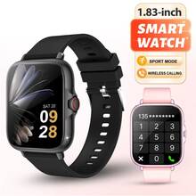 1.83" Multi-Function Smart Watch (Call/Dial), With SMS And Call Function, Built-In Various Sports Modes, Pedometer, Weather Reminder, Suitable For Men And Women As Holiday Gift - 黑色 - 查看 7