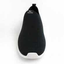 Women Wedge Sneakers - 黑與白 - 查看 5