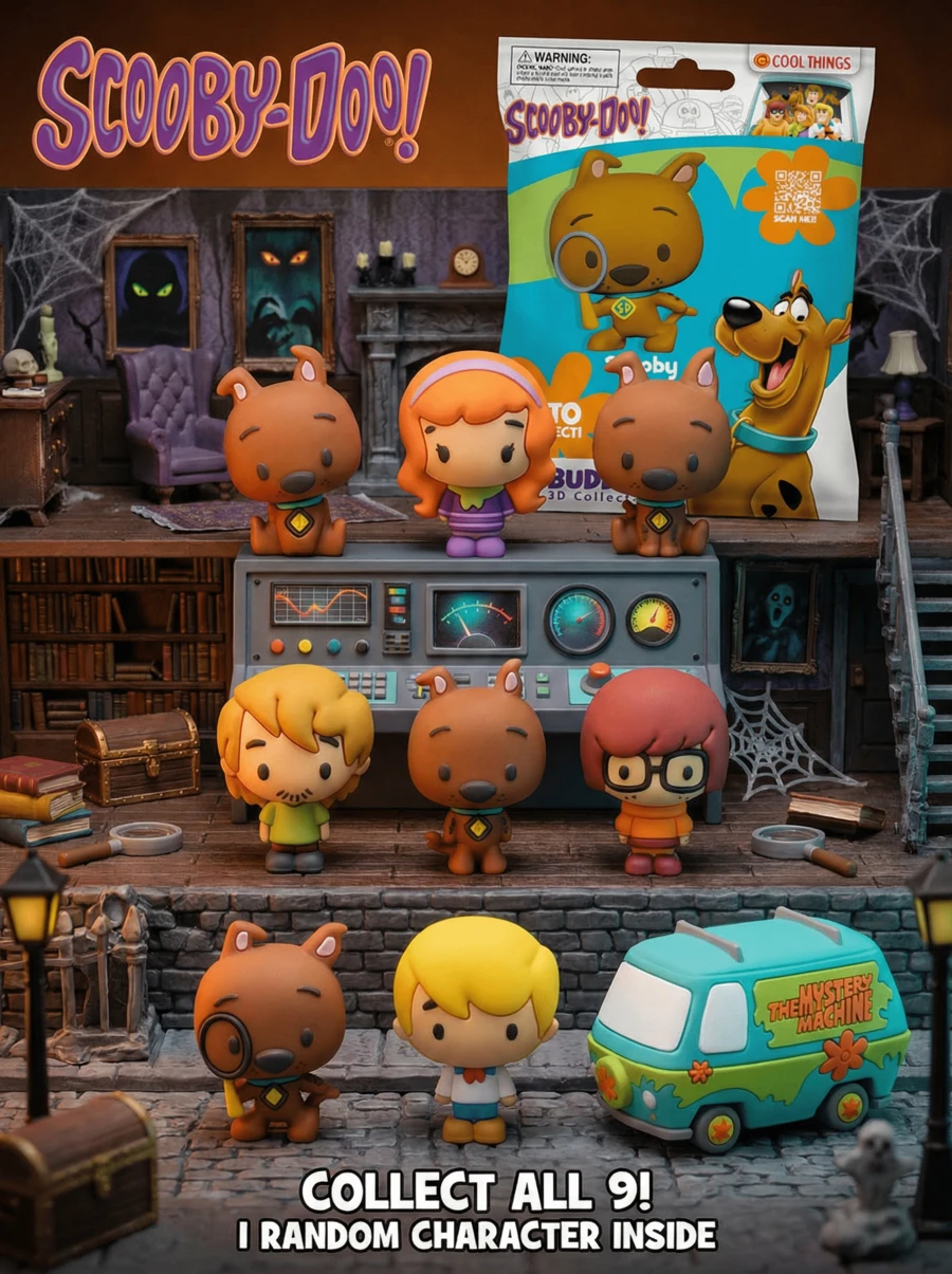 Warner Bros 1pc Scooby-Doo Official Blind Bag - 3D Collectible Mini Blind Box - Random Character Toy, Valentine's Day Gift - Multicolor - View 1