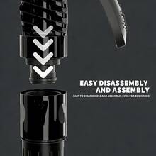 Royalswill 75/100/150/200FT Retractable Garden Hose With Seven Spray Patterns Suitable For Pets, Hose Pipe, Cars, Gardens, And Patios - BLACK - View 4