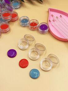 10pcs Diamond Painting Clay, Sticky Mud Suitable For 5D Diamond Painting, Round Bottled, Available In Red, Blue, Purple - 1 Piece Of Round Clay - View 6