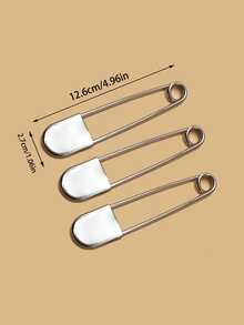 1pc/3pcs/5pcs Extra Large Stainless Steel Aluminum Safety Pins, Rust-Proof, Non-Scratch, Smooth Big Pins, Suitable For Clothing, Sewing, Blankets, Curtains, Home DIY Projects - Stainless Steel  Pin - View 9