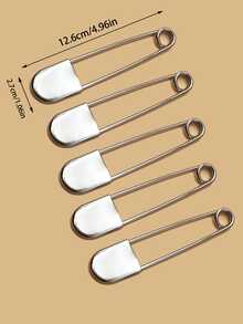 1pc/3pcs/5pcs Extra Large Stainless Steel Aluminum Safety Pins, Rust-Proof, Non-Scratch, Smooth Big Pins, Suitable For Clothing, Sewing, Blankets, Curtains, Home DIY Projects - Stainless Steel  Pin - View 8