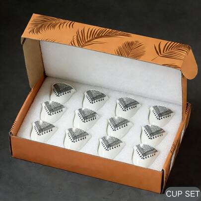 6/12pcs Set Arabic Headscarf Ceramic Coffee Cups - Arabic Headscarf Shaped, Suitable For Espresso, Latte, Cappuccino, Turkish Tea, Home, Cafe Use, And Great Gift