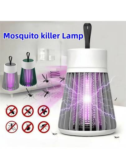 360° Protection Electric Mosquito Killer Lamp - Rechargeable/Plug-In Hanging Mosquito Repellent With UV Light, Quiet Mosquito Trap, Portable For Outdoor Use, Suitable For Home, Bedroom, Patio, Camping