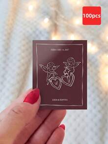 1-100张定制火柴盒标签 - 个性化火柴盒贴纸，可定制文字，情侣姓名贴纸，防水防晒火柴盒标签，情侣礼物，完美适用于订婚、婚礼、生日、派对装饰、婚礼回礼、节日装饰，高品质印刷，装饰标签，送给她的理想礼物，送给他的理想礼物，适合情侣、男朋友、女朋友、丈夫、妻子，非常适合生日派对、订婚派对、婚礼 - 多色1 - 查看 15