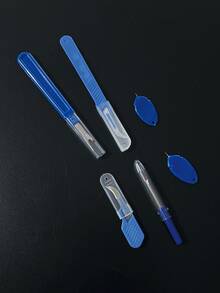6件套蓝色缝纫拆线器套装，包含线剪、穿线器和剪刀 - 必备DIY缝纫工艺工具，快速拆线，缝纫配件，家居必需品，生日和节日礼物 - 藍色拆線器套裝 - 查看 2