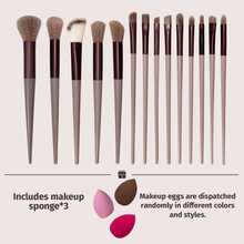 13pcs Makeup Brush Set, Including Eyeshadow Brush, Foundation Brush, BB Cream Brush, Concealer Brush, Soft Multi-Functional Makeup Tools, Made Of Soft Fiber Material, Portable For Travel, Suitable For Vacation, Beach And Other Occasions, An Ideal Gift For Women And Girls, Also A Must-Have Item For The 2026 Christmas Advent Calendar, Can Be Used For Makeup And Beauty, A Perfect Choice For Valentine's Day Gifts.,Giveaways - Multicolor - View 9