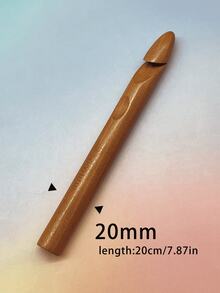大号碳化竹钩针，15mm/20mm/25mm可选 | 圆柱形手柄粗线钩针，适用于粗线、猫尾线 | 专业地毯钩针，用于制作地毯、垫子、壁挂、枕头、毯子、靠垫、门垫等。 - 大號圓珠 - 查看 8