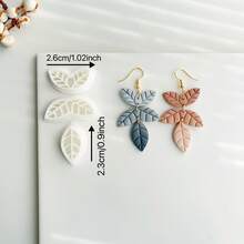 Moon Geometric Pattern Polymer Clay Cutting Mold, Soft Clay Earring Clay Cutting Mold DIY Gift Decor Ceramic Tool, Suitable For Clay Earrings And Ceramic Crafts, High Precision Clay Cutting Mold - White - View 11