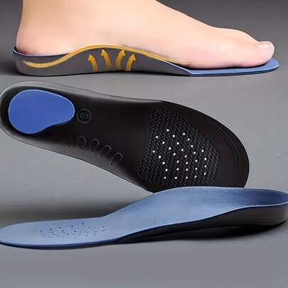 QKC 1 Pair U-Shaped Heel Cup Arch Support EVA Breathable Heel Cushion Insoles, Suitable For Sports, Hiking, Shock Absorption, Trimmable For Men And Women