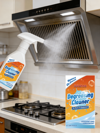 jakehoe Spray multiusos desengrasante y limpiador, disuelve rápidamente la grasa y las manchas de aceite resistentes, esencial para la limpieza de la cocina - estufa, horno y extractor de aire