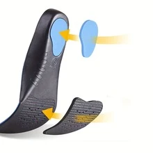 QKC 1 Pair U-Shaped Heel Cup Arch Support EVA Breathable Heel Cushion Insoles, Suitable For Sports, Hiking, Shock Absorption, Trimmable For Men And Women - Multicolor - View 6