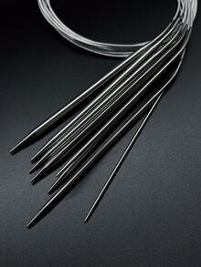 9件套环形针套装，毛衣编织针套装，总长80厘米，不锈钢环形针 - 2.0-6.0毫米，钩针，缝纫工具，适用于毛线工艺和DIY项目 - 環形不銹鋼環形針 - 查看 3