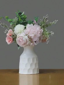 1pc White Gourd-Shaped Plastic Flower Vase, Home Decor - B-white - View 5