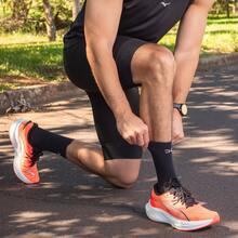 Adult Polyamide Running Socks With 3D Cuff, Breathable, Thermal Comfort, High Performance, Spinning, Cycling - 2 đôi màu đen - Xem 2