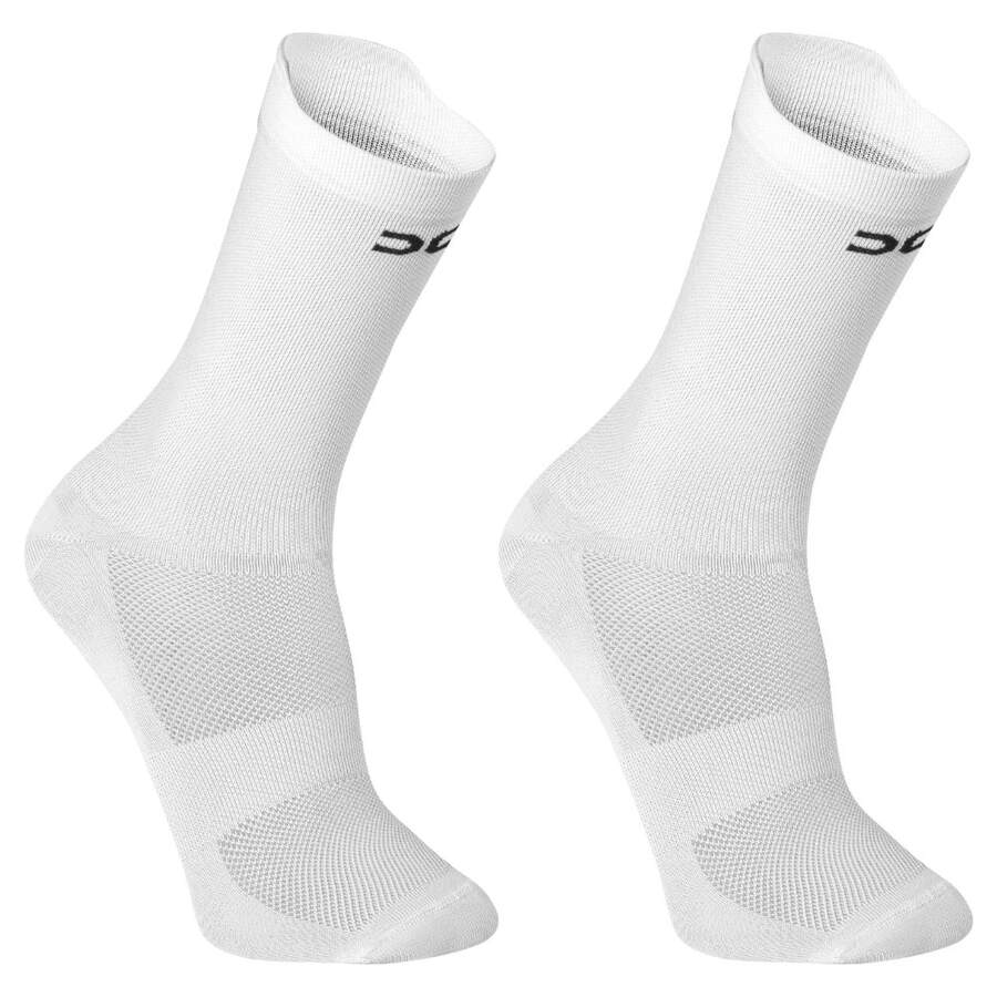 Adult Polyamide Running Socks With 3D Cuff, Breathable, Thermal Comfort, High Performance, Spinning, Cycling - 2 Pairs White - View 1