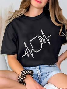 Women Sports Tees & Tanks - Black - View 1