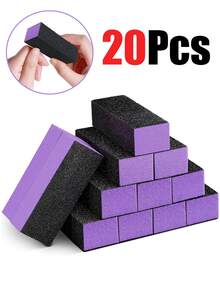 20pcs Nail Buffer Block, Medium/Fine Grit 100/180 Finishing Buffers For Acrylic Nails Gel Polish Nails, 3 Way Professional Pedicure Manicure Buffer Kits - Multicolor - View 15