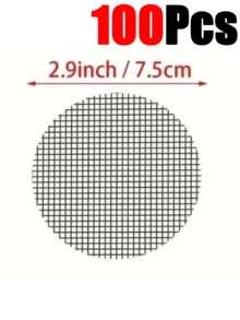 100/50/10pcs Plant Pot Bottom Grid Mat, Round Drainage Hole Screen To Prevent Soil Loss, Sealing Mesh For Plant Drainage, For Bonsai And Flower Pot Gardening - Black - View 8