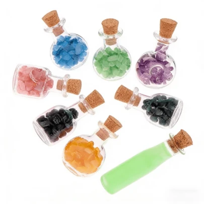 1:12 Scale Miniature Magic Bottle Terrarium, Micro Landscape Model, Tiny Fairy Tale Castle Decor, DIY Desktop Ornament