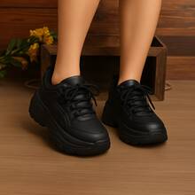 Women's Platform Sneakers Buffalo Chunky Style For Street And Casual Looks Elegant Casual Lace-Up Party Office - 黑色 - 查看 7